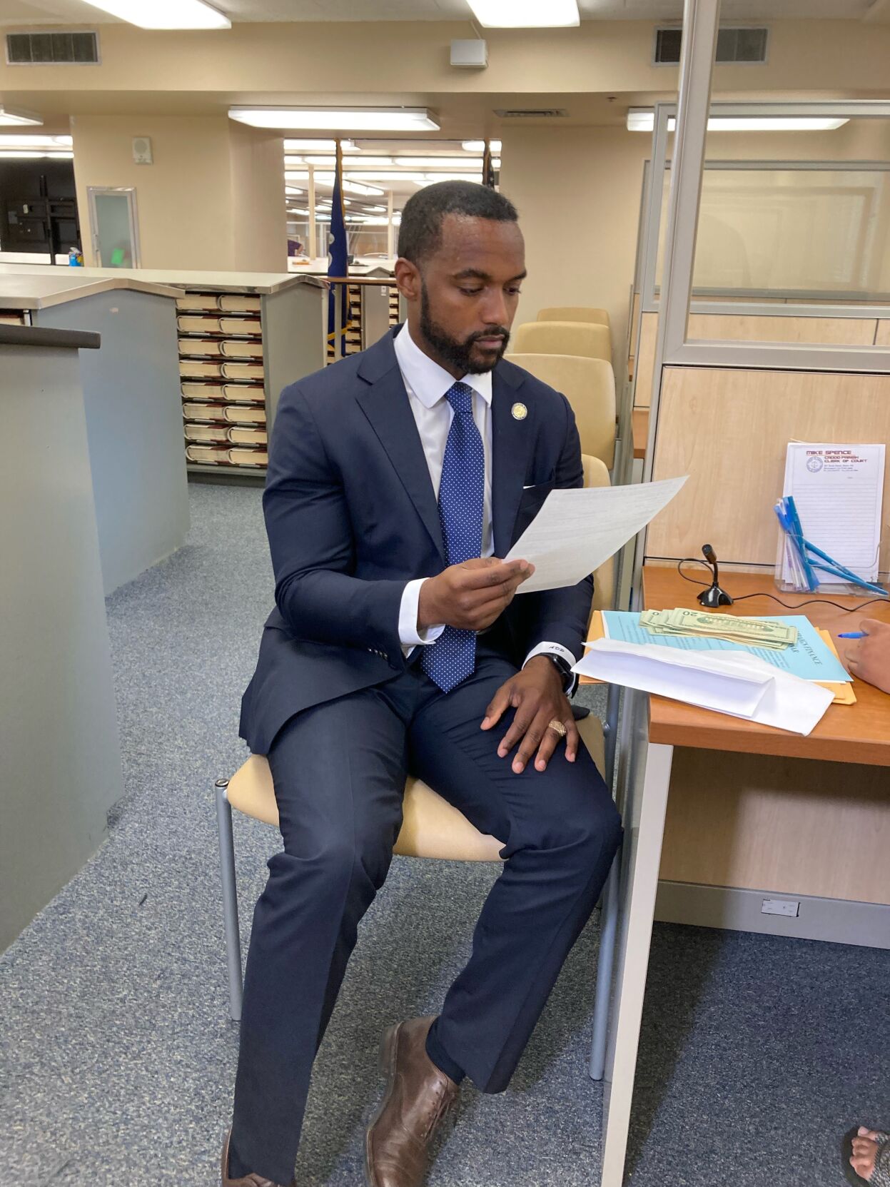 Mayor Adrian Perkins qualifying